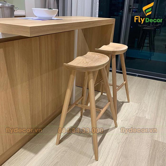 Ghế bar Taburet gỗ Sồi