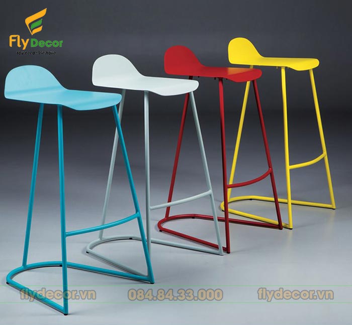 Ghế quầy bar chân sắt sơn tĩnh điện