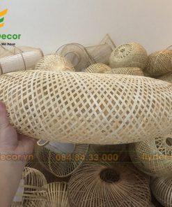 Chao đèn tre đan hình đám mây