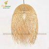 Mẫu đèn tre đan trang trí hình con bạch tuộc
