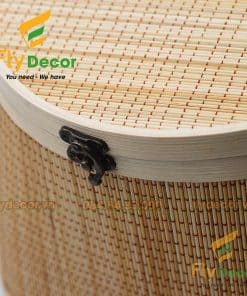 Chi tiết giỏ đựng đồ mây tre có quai xách