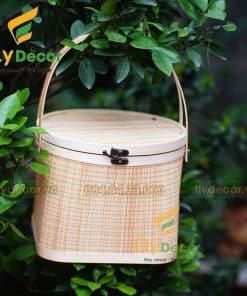 Giỏ mây đựng đồ có nắp