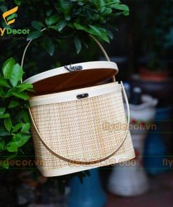 Giỏ quà mây tre có nắp