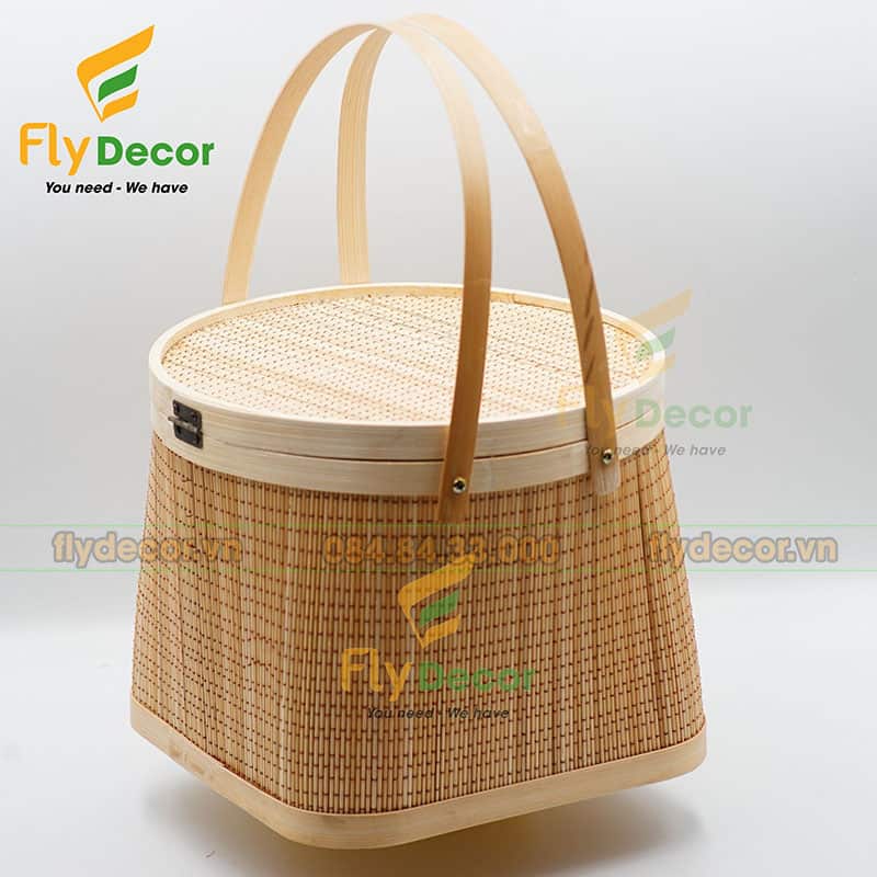 Hộp đừng đồ Picnic mây tre