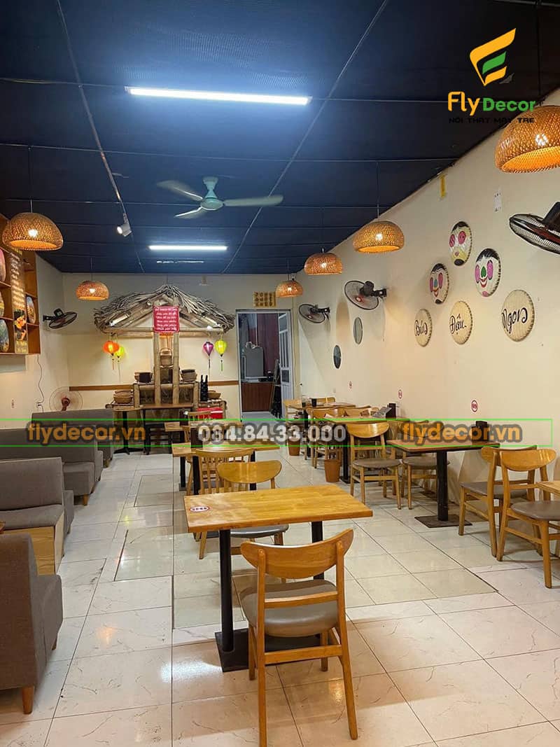 Đèn mây tre quán cafe đẹp thu hút