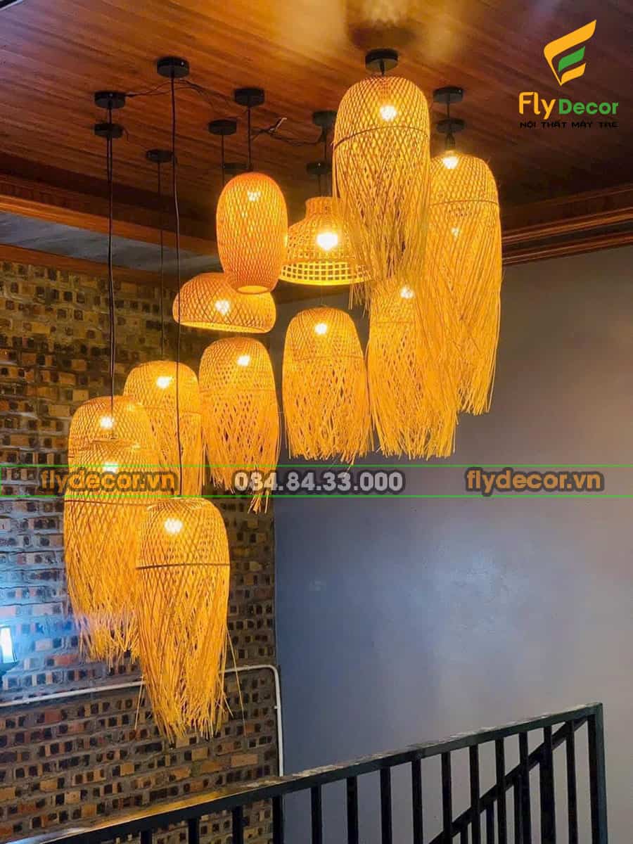 den trang tri nha hang