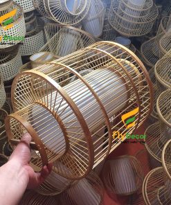 Hình ảnh thực tế đèn mây tre đan 2 tầng