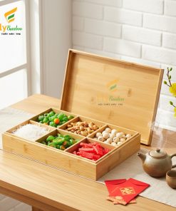 Khay bánh kẹo bằng tre