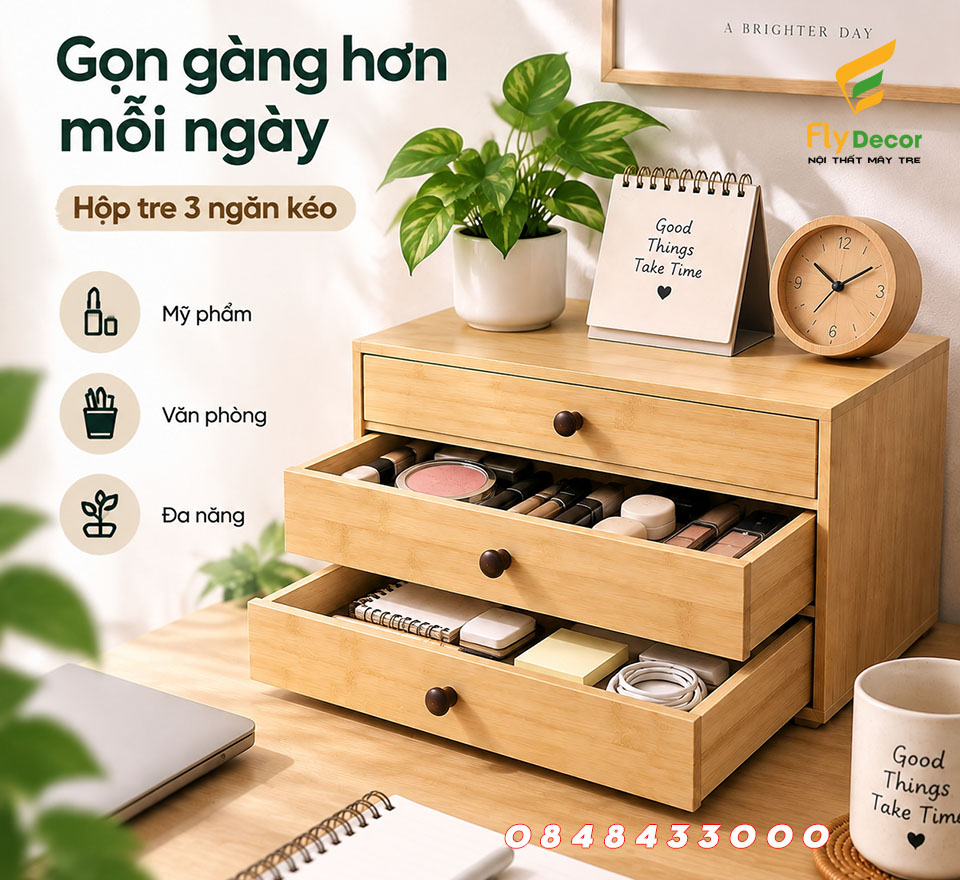 Hộp đựng đa năng 3 ngăn