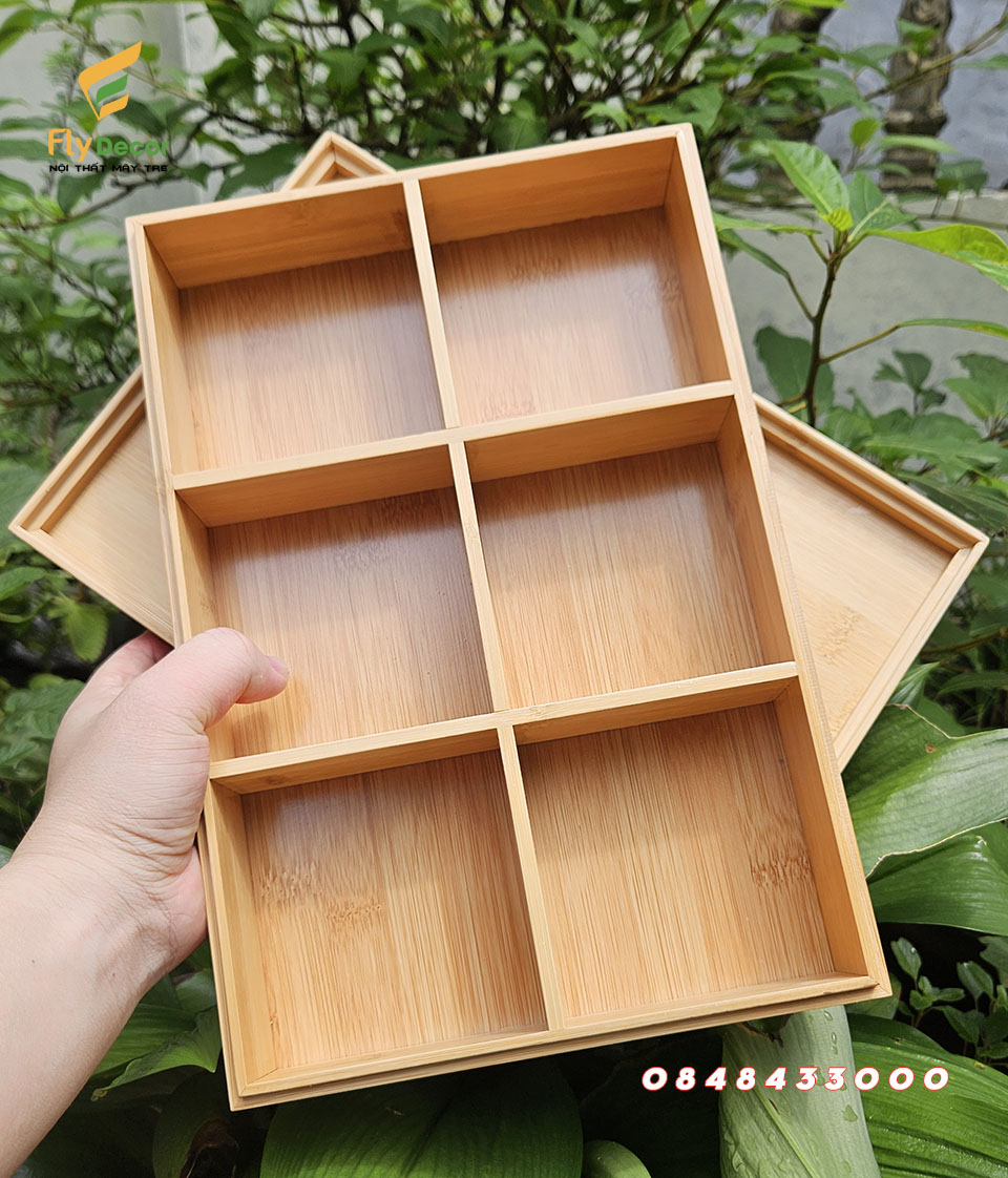 Hộp quà tặng tre có nắp