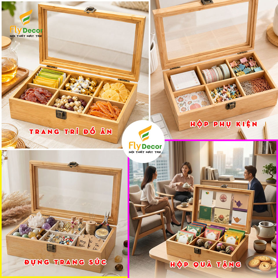 Hộp tre đựng đồ cá nhân, quà tặng