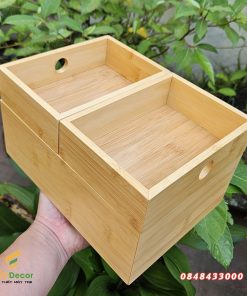Khay đụng mỹ phẩm 3 món 2 tầng