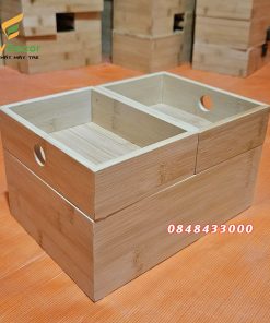 Khay đựng mỹ phẩm 2 tầng