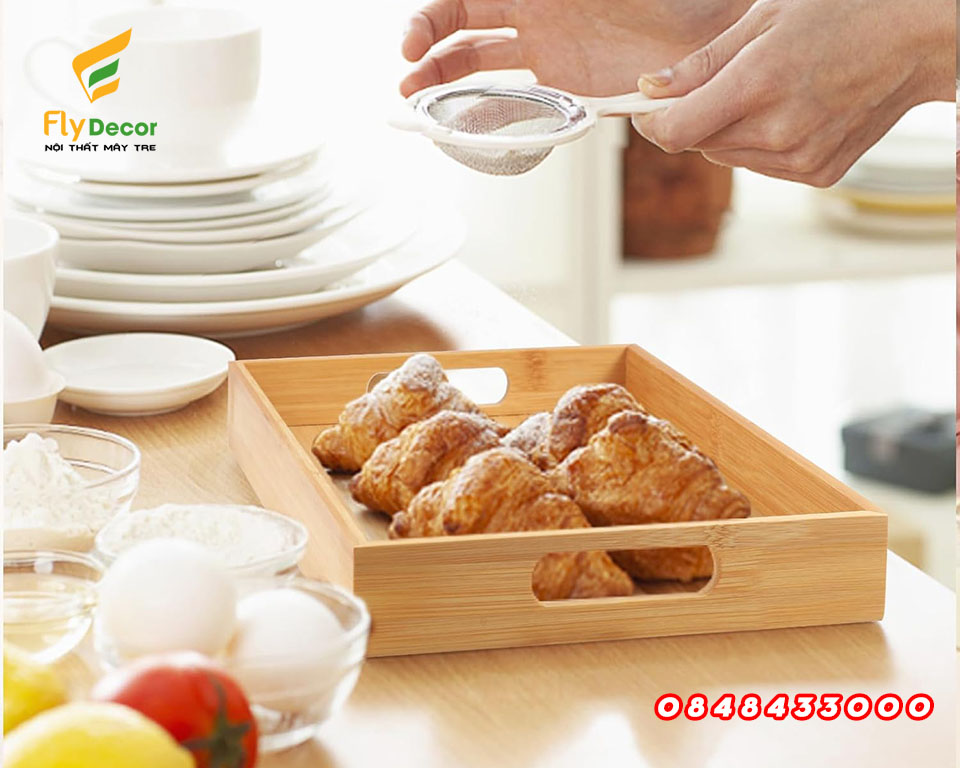 Khay tre dùng cho nhà bếp, nhà hàng